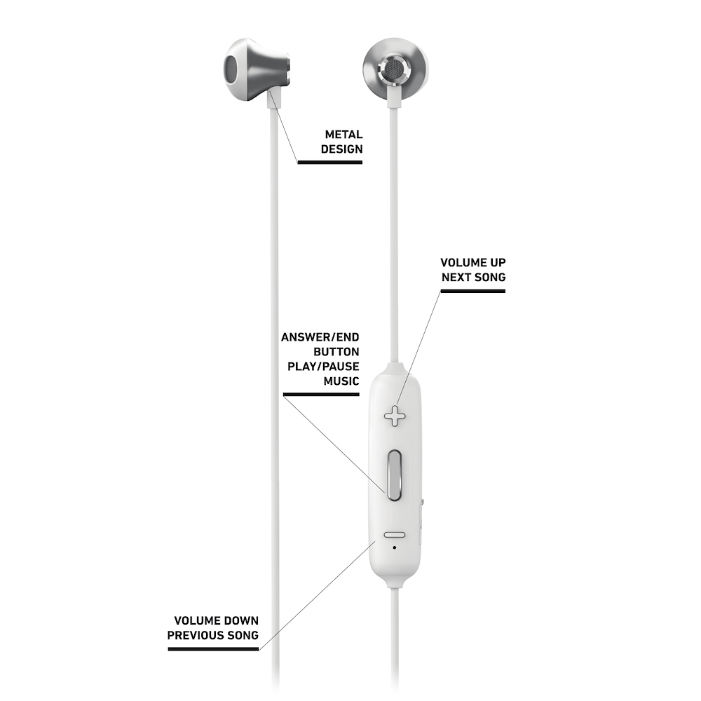 SBS TEEARBT701W - BT701 Wireless Metal-Ohrhörer