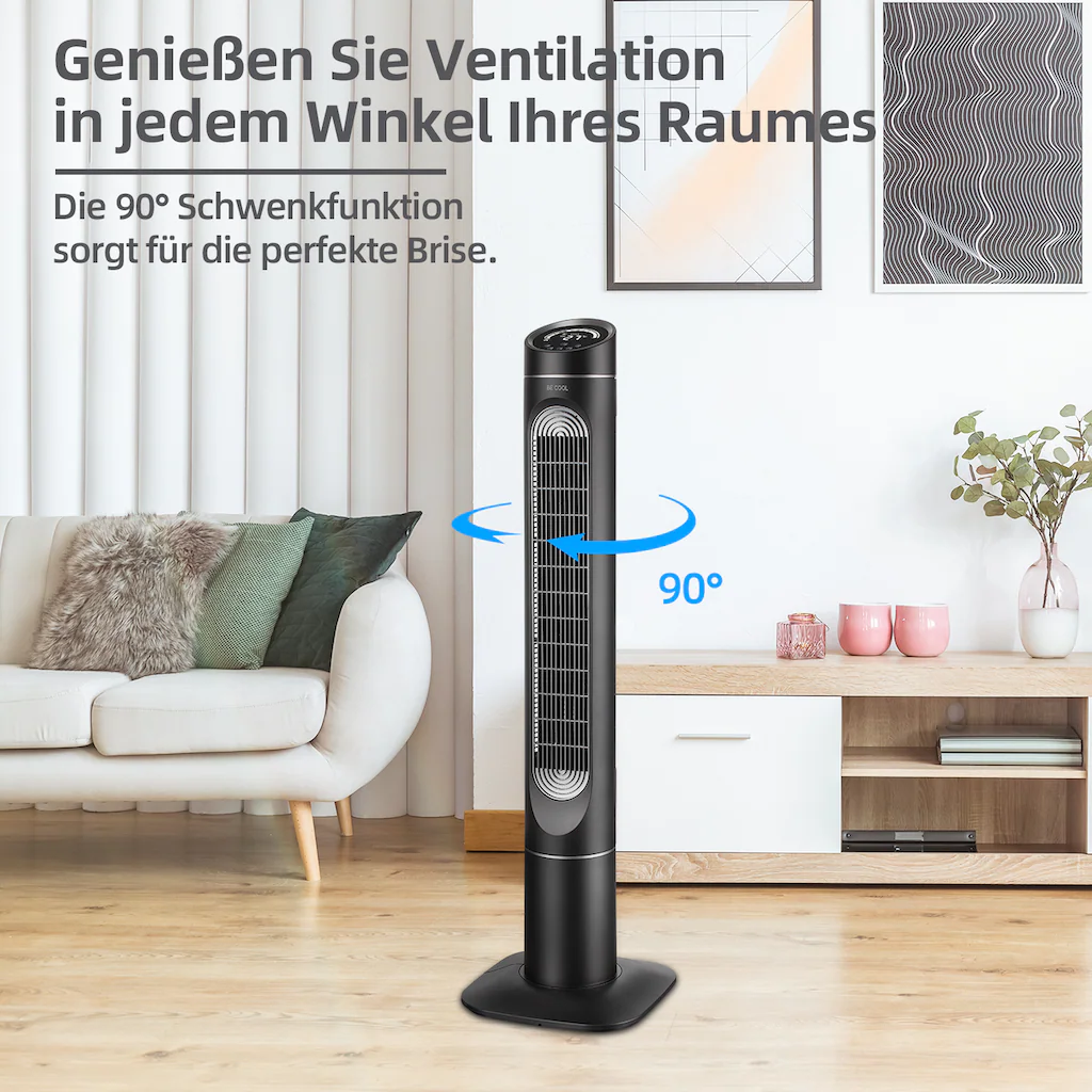 BE COOL BC50TFWTS - Turmventilator 127cm mit Display