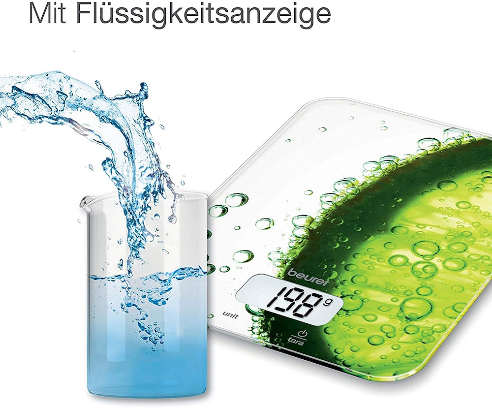 BEURER KS19FRESH - Digitale Küchenwaage mit Zitronenmotiv