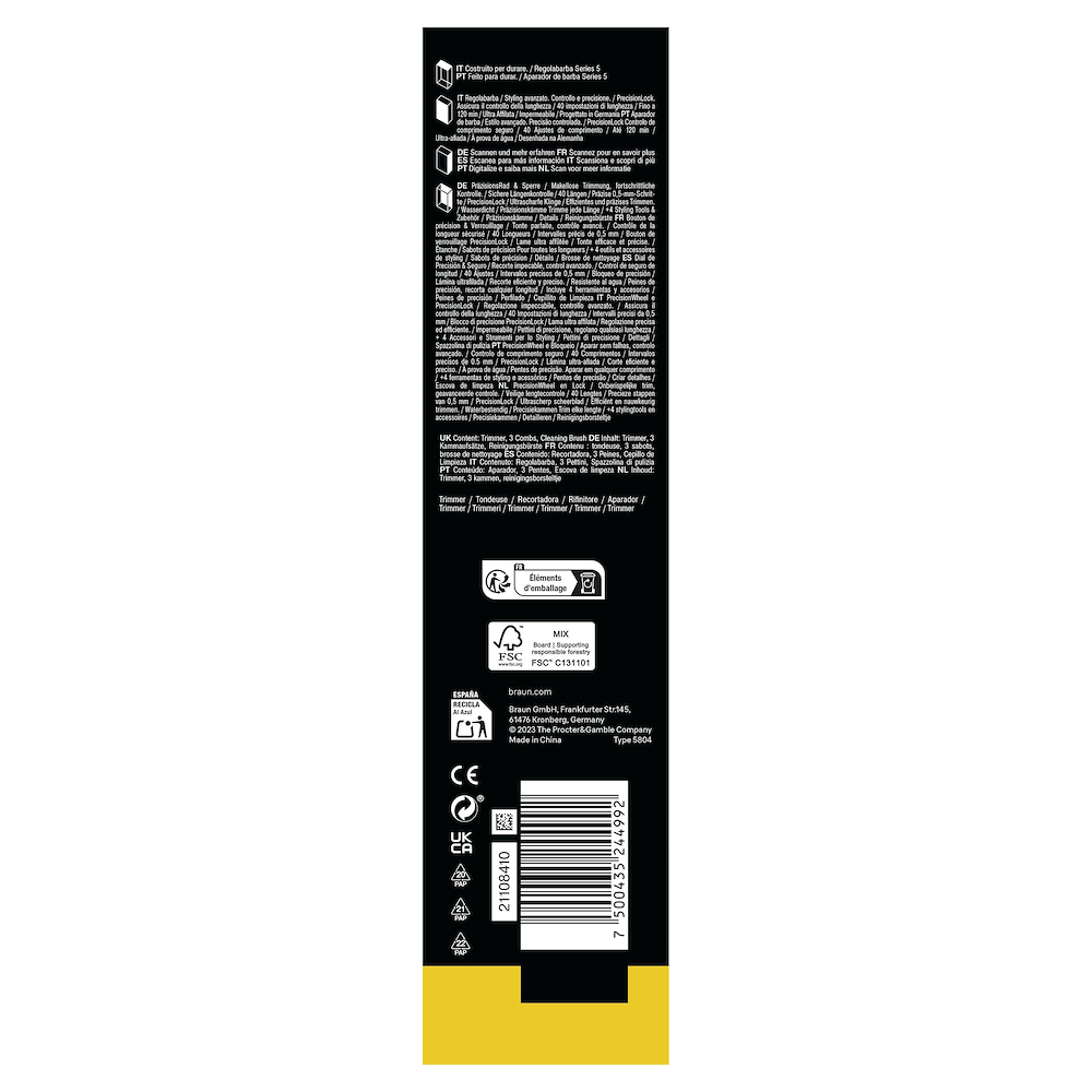 BRAUN BT5520 - Braun Barttrimmer Series 5 mit 40 Längen