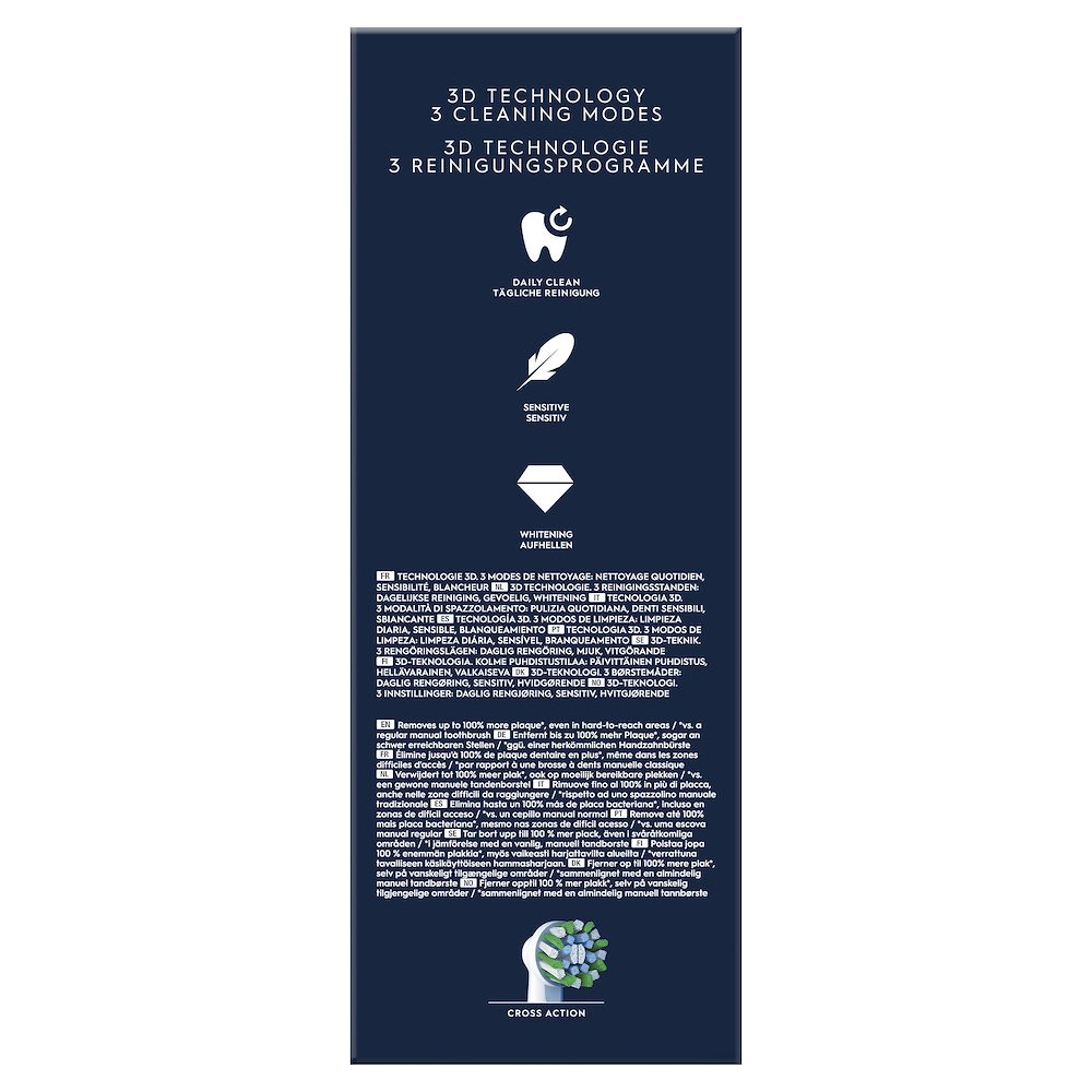 ORAL-B PRO1BLACKTRAVELCASE - Oral-B Pro 1 Elektrische Zahnbürste Schwarz mit Reiseetui