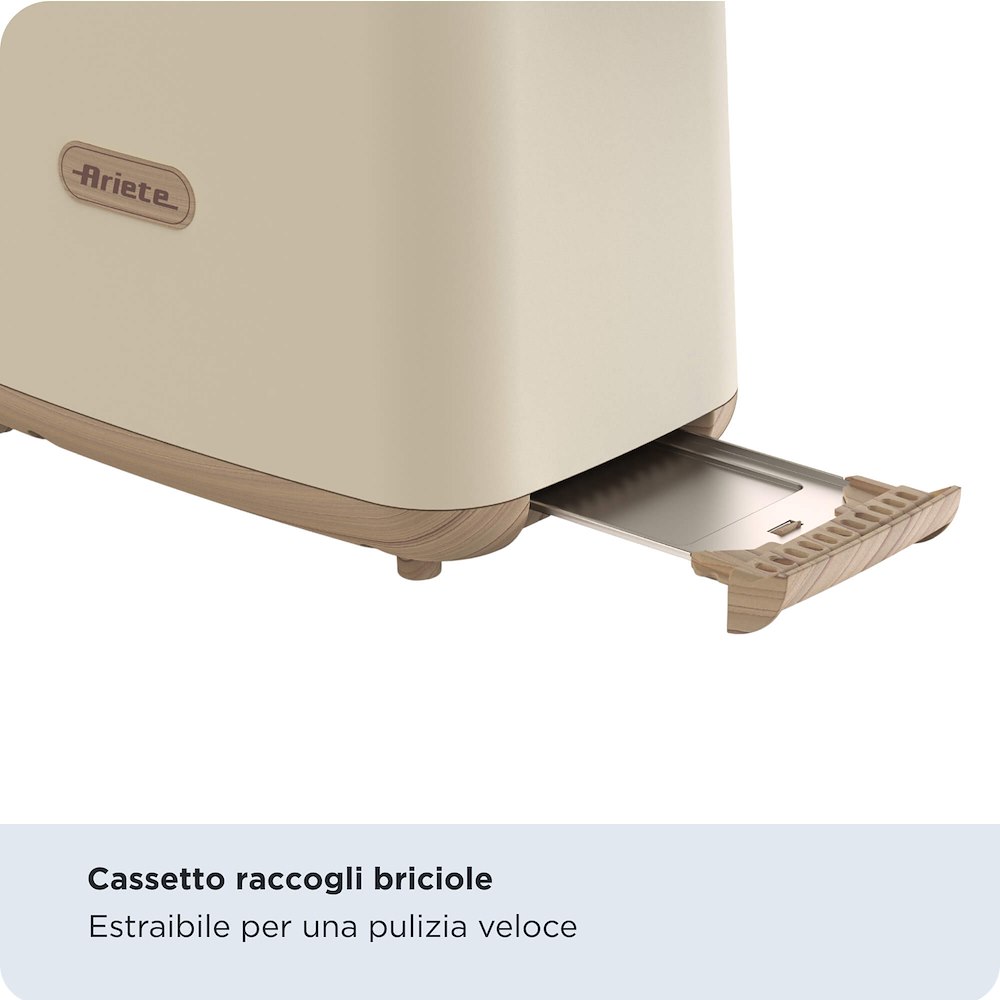 ARIETE 157WOODBEIGE - Toaster in Beige 760W