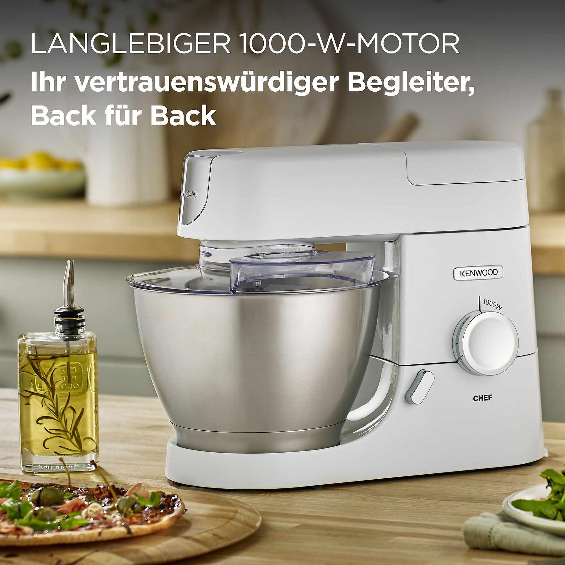 KENWOOD KVC3100W - Chef Küchenmaschine 4,6L Weiss + AT312B Zitruspresse