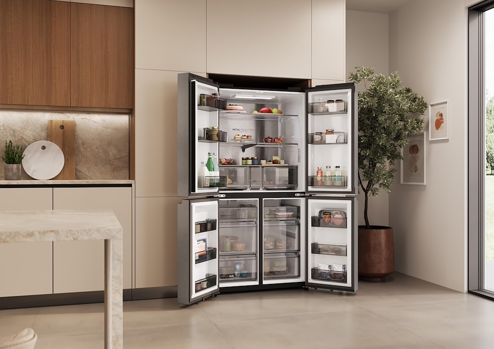 HAIER HCR59F18DNMM - 4-türiger NoFrost Kühlschrank 706L Inox