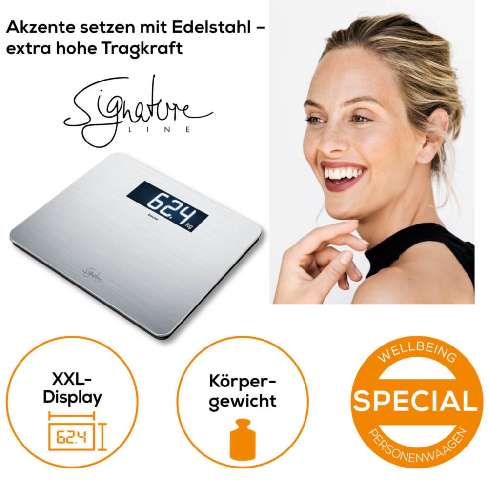 BEURER GS405INOX - Beurer GS405INOX Digitale Personenwaage XXL
