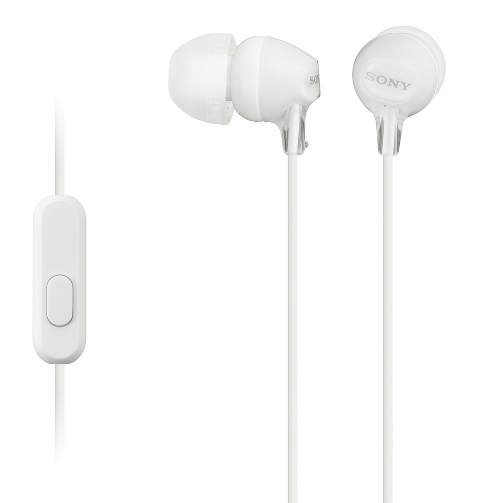 SONY MDREX15APW - Sony MDR-EX15AP In-Ear-Kopfhörer mit Mikrofon, Weiß