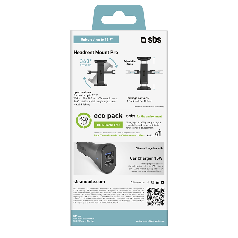 SBS TACARHOLDERK - Universalhalterung für Tablets im Auto