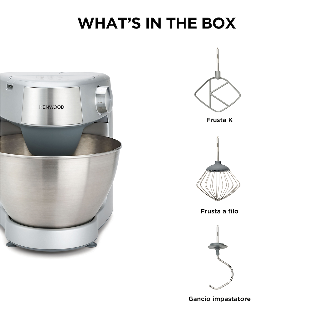 KENWOOD KHC29A0SI - KHC29A0SI 0543101 IMPASTATORE 1000W 4.3LT CIOT.INOX SILVER