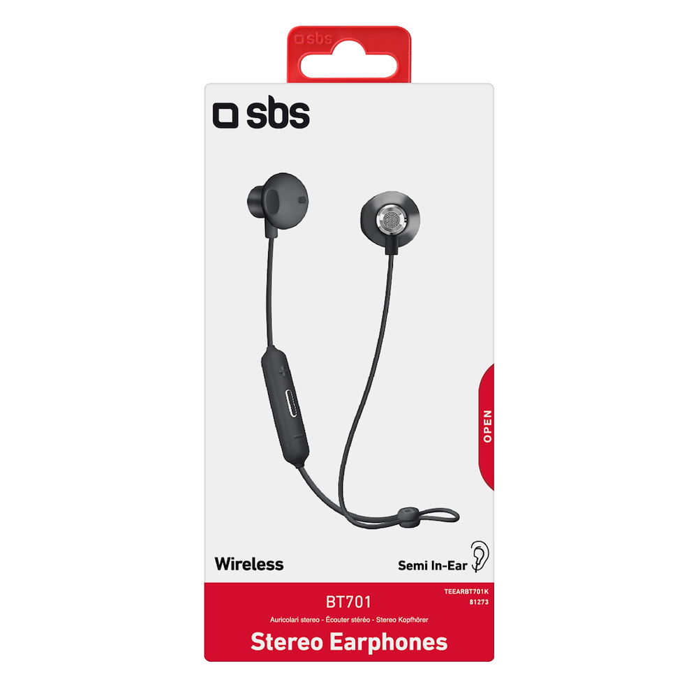 SBS TEEARBT701K - Bluetooth In-Ear-Kopfhörer mit Mikrofon