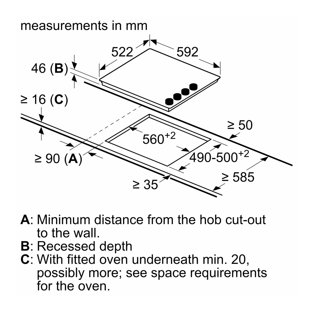 NEFF T16NKE0L - Neff T16NKE0L 60cm Keramikkochfeld