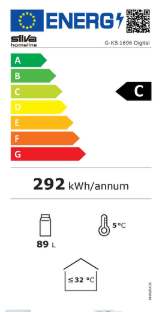 SILVA KS1696 - Getränkekühlschrank Glastür 89L Weiß