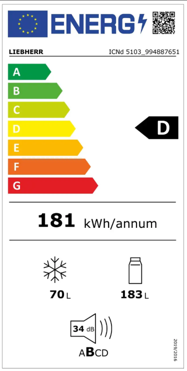 LIEBHERR ICNd5103 Pure Integrierbare Kühl-Gefrierkombination mit EasyFresh und NoFrost 178CM FESTTÜR