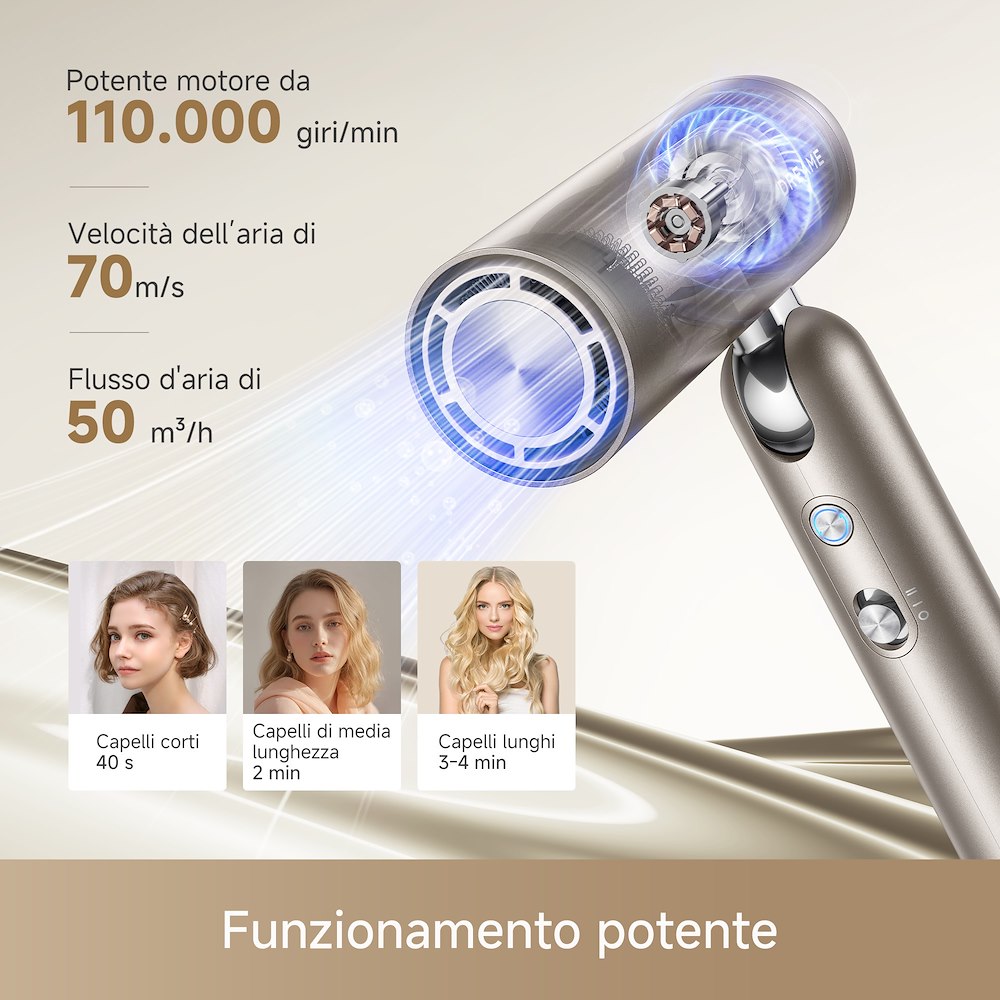 DREAME POCKETPRO2GOLD - Haartrockner Pocket Pro Gold