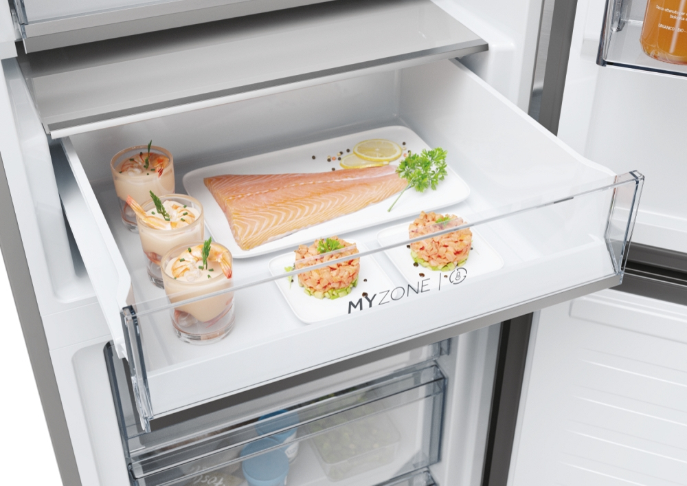 HAIER HDPW5620ANPK - Combi Kühlschrank 409 Lt Edelstahl