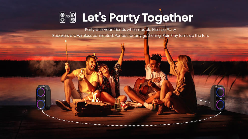 HISENSE Party Rocket - Bluetooth Lautsprecher 160W