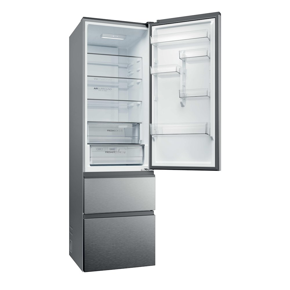 HAIER HTR3620CNMG - Kombi Kühlschrank Silber 414L