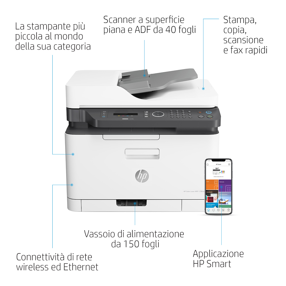 HP 4ZB97A - Farb-Laserdrucker Multifunktion mit WLAN