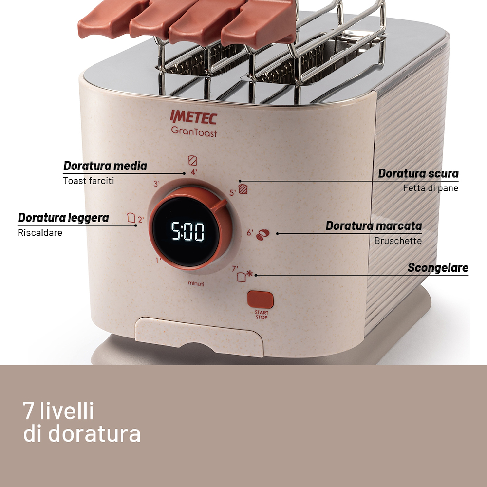 IMETEC 7504 - XL Toaster 600W mit Timer