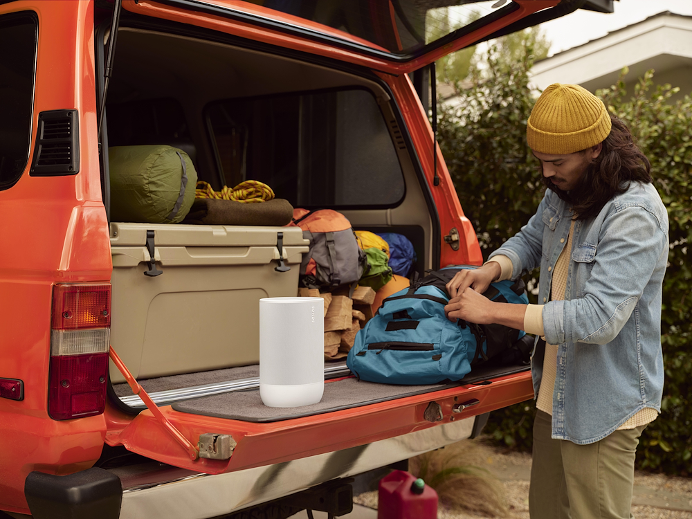 SONOS MOVE2WHITE - Sonos Move 2 Portabler Bluetooth-Lautsprecher Weiß