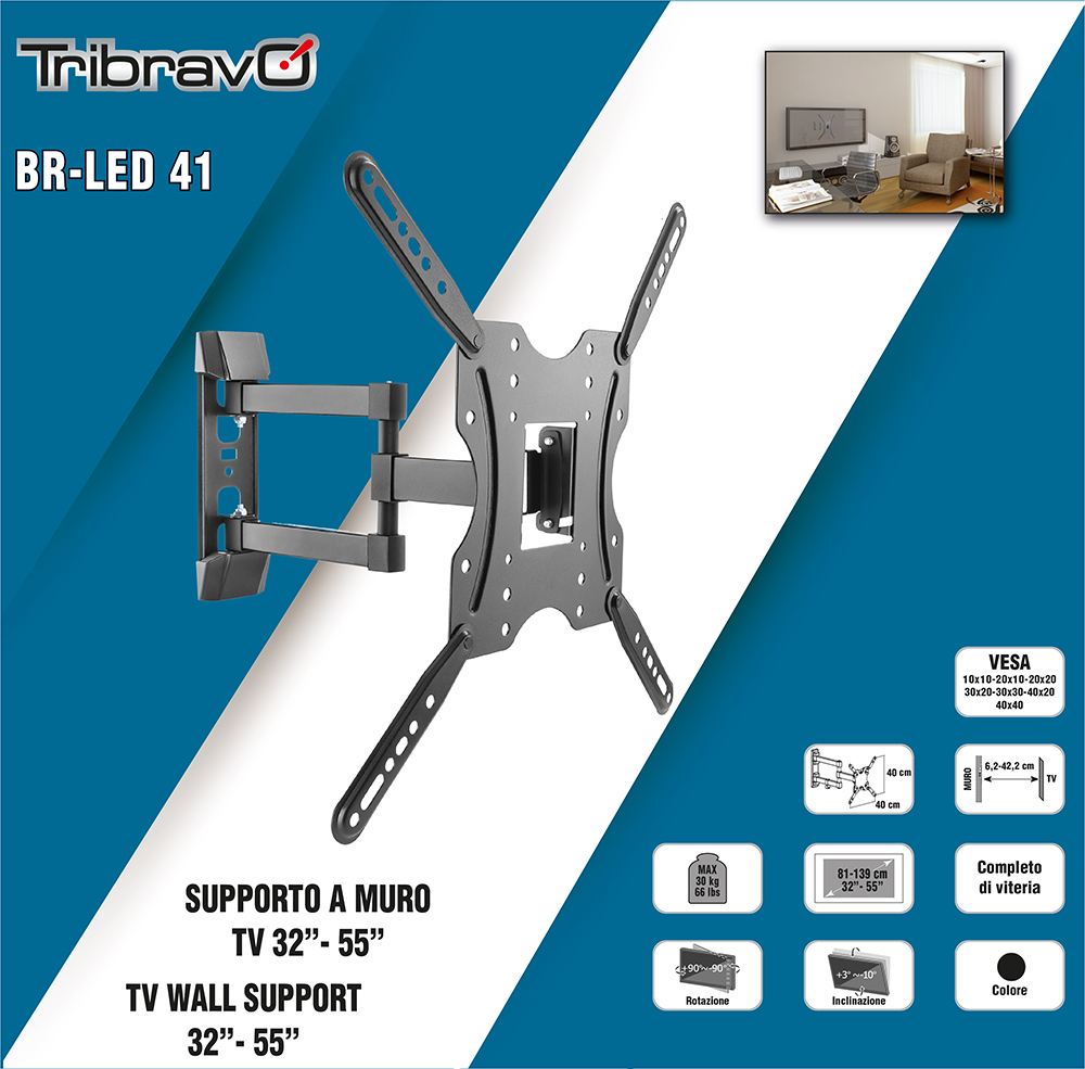 BRAVO 92402643 - TV-Halterung für 32" bis 55"