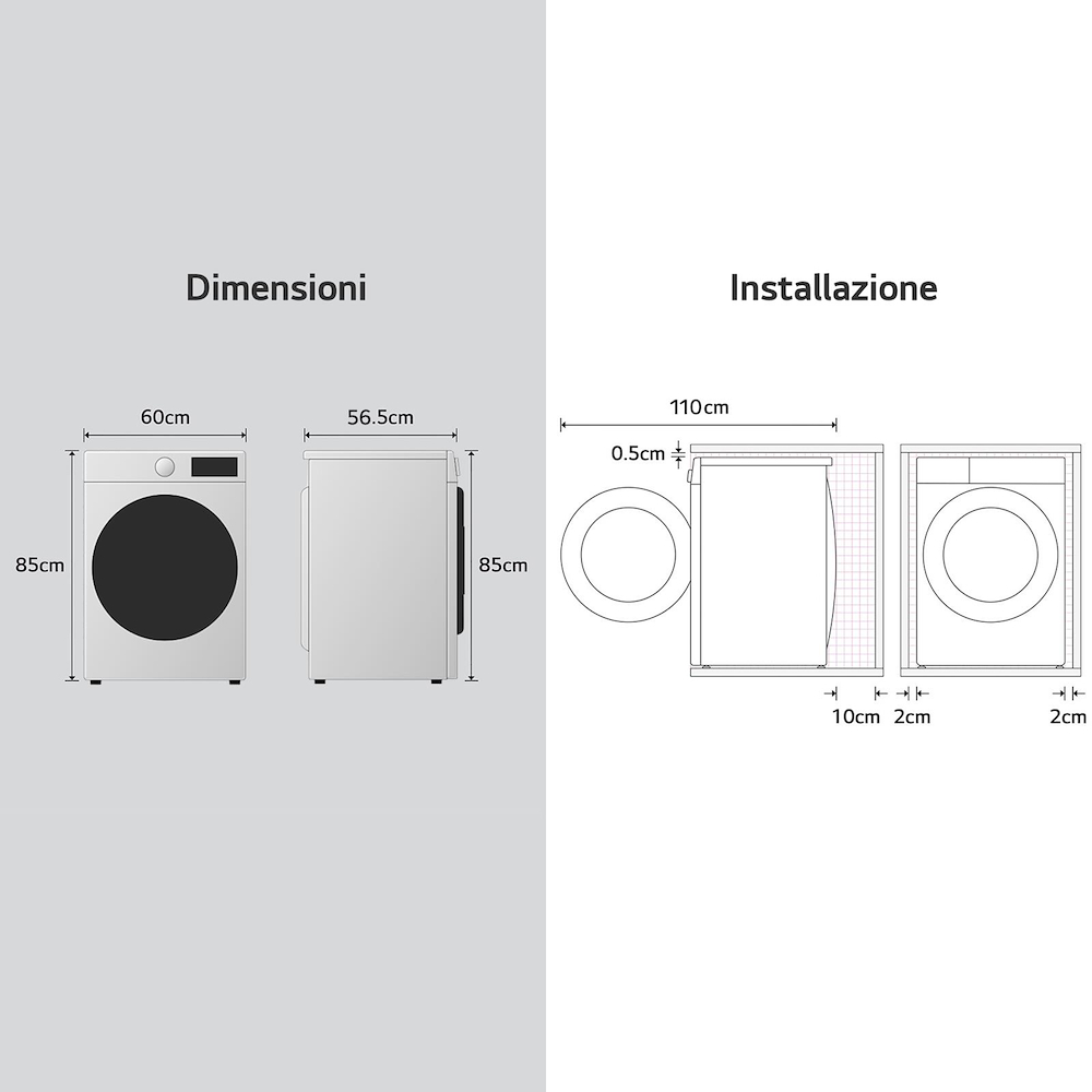 LG F4R3010NSWW - 10kg AI Waschmaschine mit Dampf
