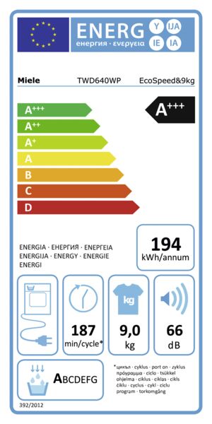 MIELE TWD640WPDE - Miele TWD640WP - Wärmepumpentrockner EcoSpeed 9 kg