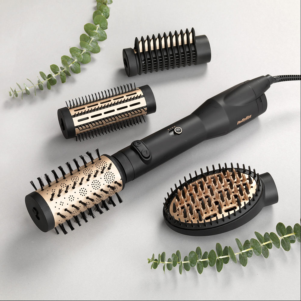 BABYLISS AS970E - Rotierende Haarbürste 650W mit Zubehör