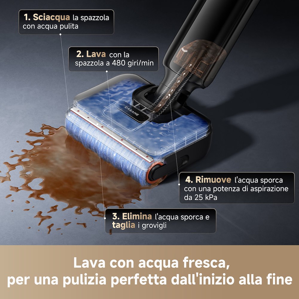 DREAME T12PRO - Wisch- und Saugmaschine Schwarz