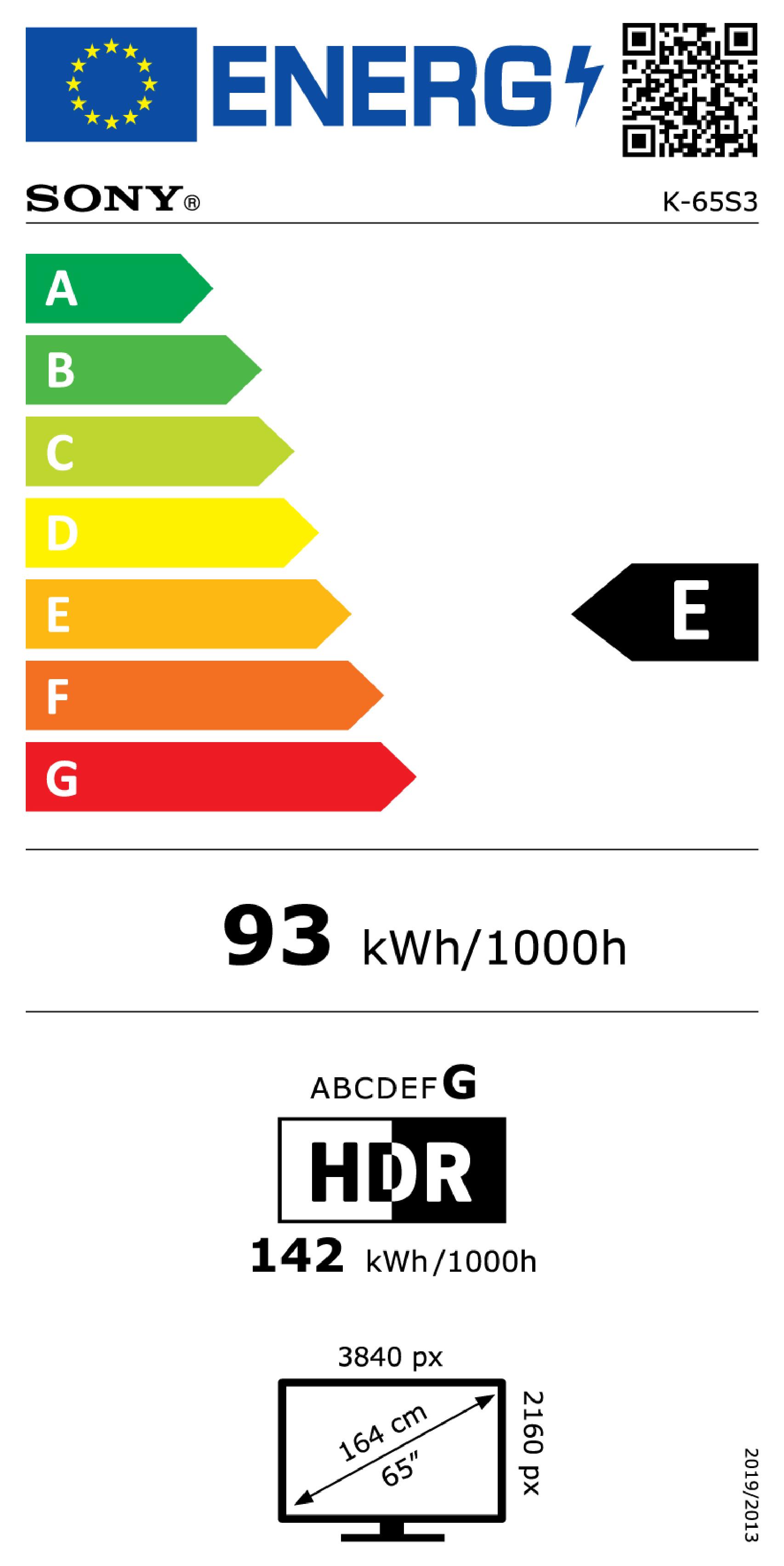SONY K65S39B - K65S39B 0721297 TV LED 65"UHD 4K DVBT2/S2 SMART GOOGLE TV