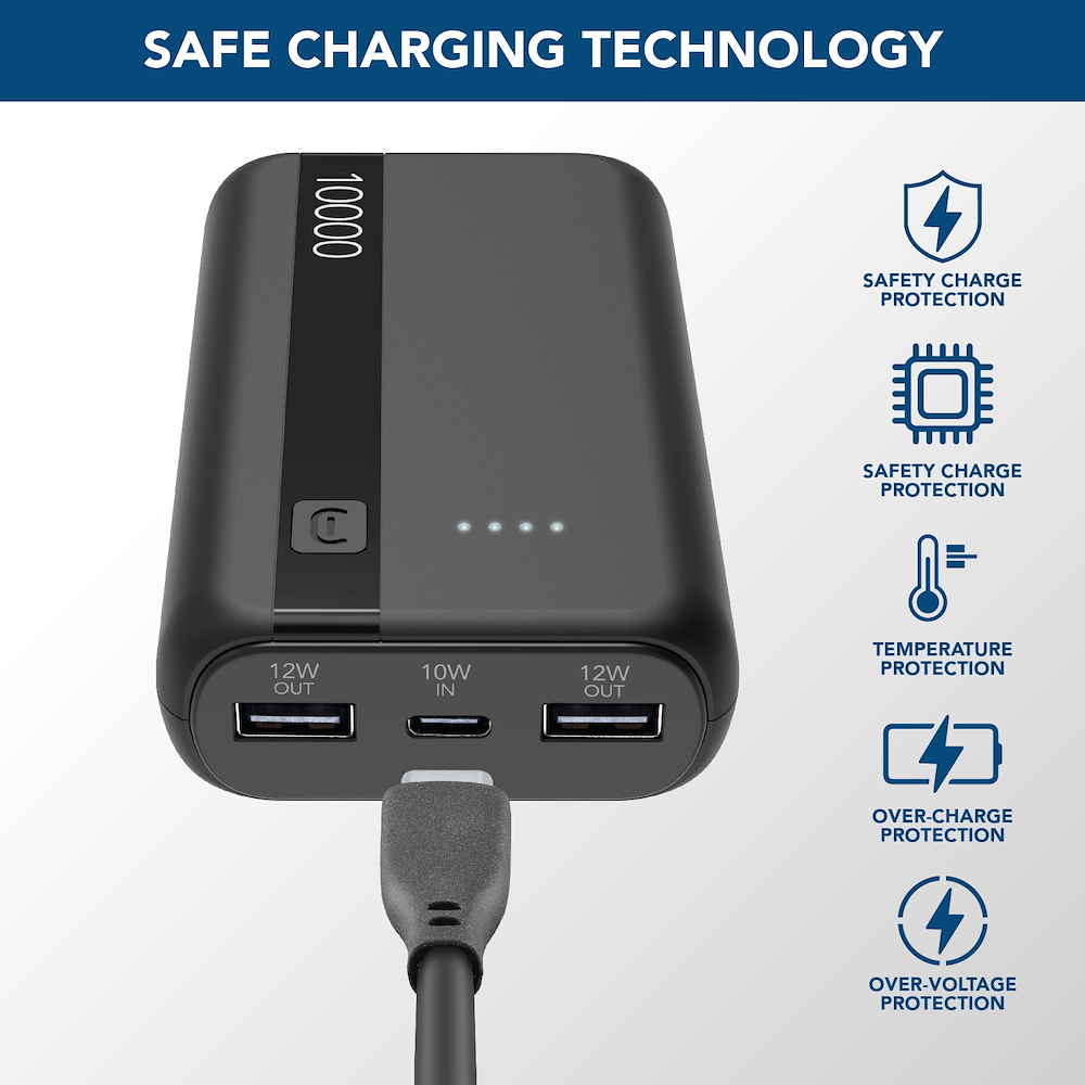 CELLULAR LINE PBENTRY10000K - Power Bank 10000mAh USB-C Schwarz