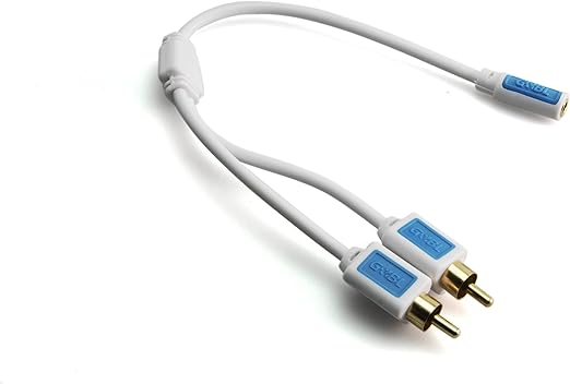 G&BL BLJF2RCAMDI02 - Audio-Adapterkabel 3,5mm Klinke auf 2x RCA