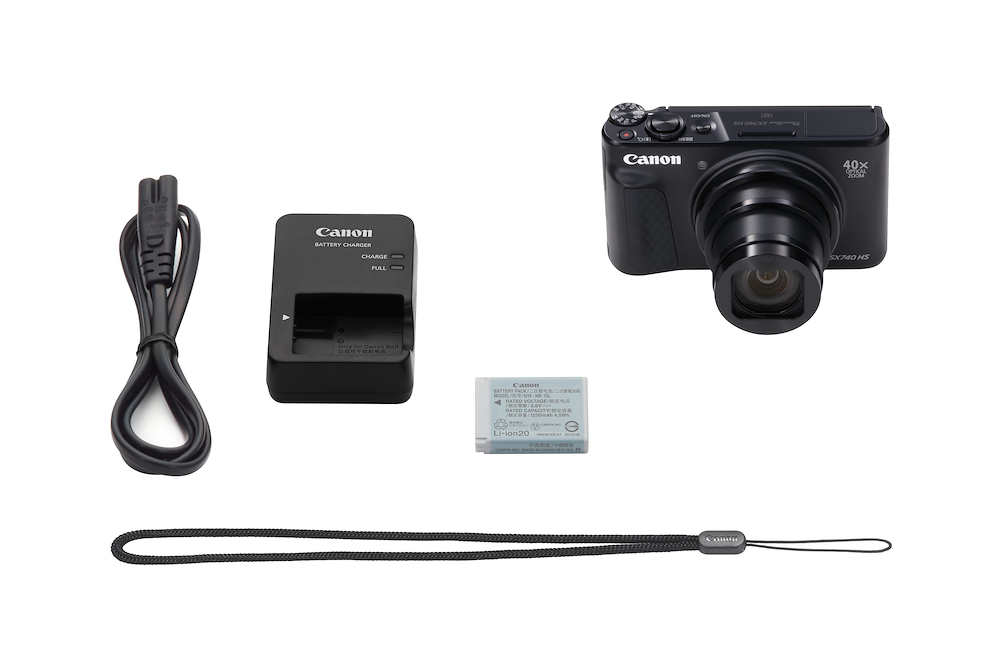 CANON POWERSHOTSX740HSLITEBLACK - Kompaktkamera 40x Zoom 4K