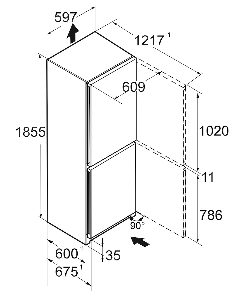 LIEBHERR CNSFD5203 - Liebherr 330L NoFrost Kühlschrank mit EasyFresh
