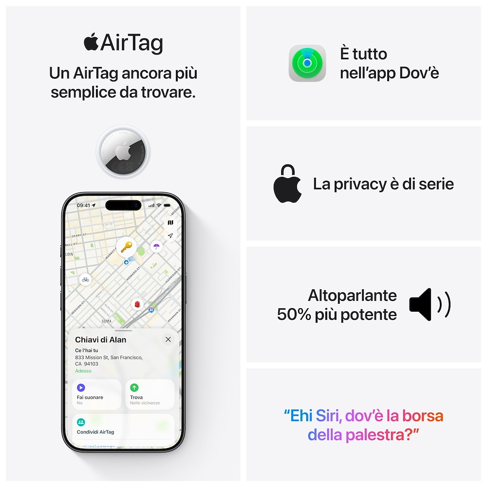 APPLE MFEA4ZYA - AirTag Pack mit 4 Stück