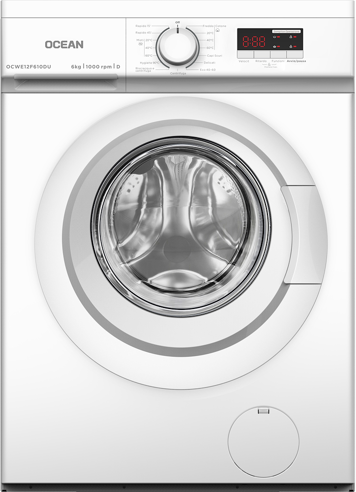 OCEAN OCWE12F610DU - Slim Frontlader Waschmaschine 6kg
