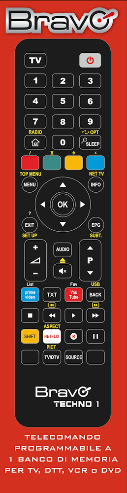 BRAVO TECHNO1 - Universalfernbedienung Bravo