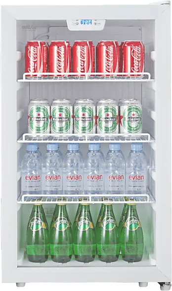 SILVA KS1696 - Getränkekühlschrank Glastür 89L Weiß