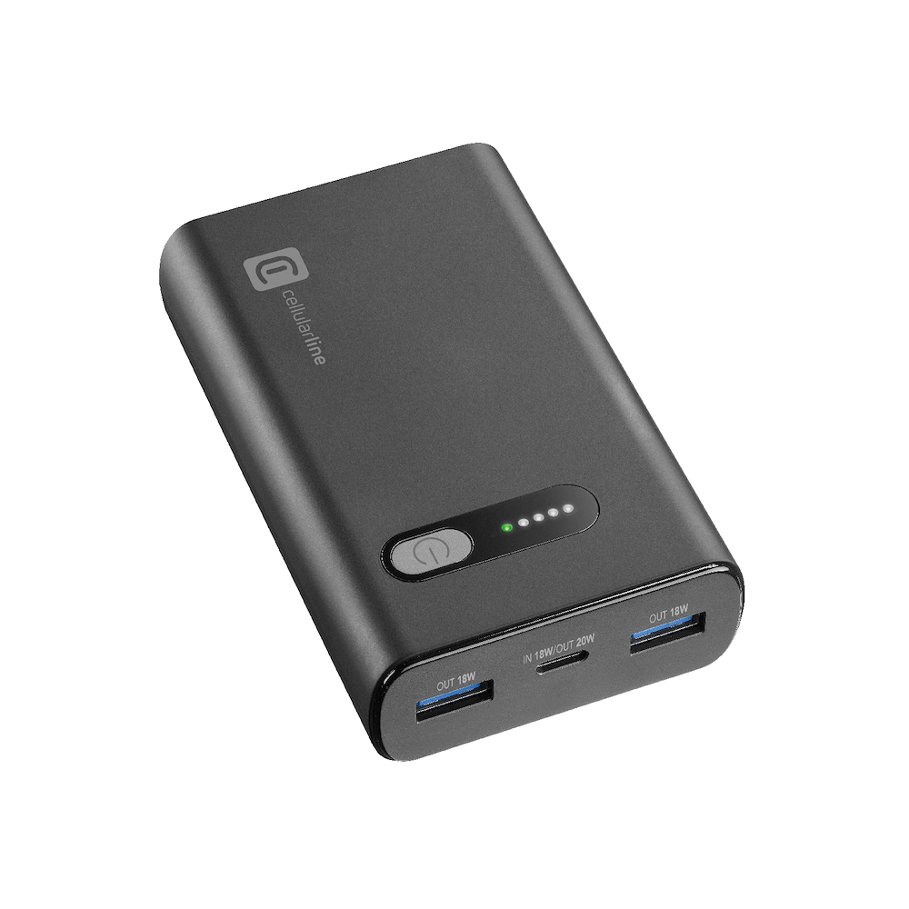 CELLULAR LINE PBFAST01PD10000K - Power Bank Fast PD 10000mAh Schwarz