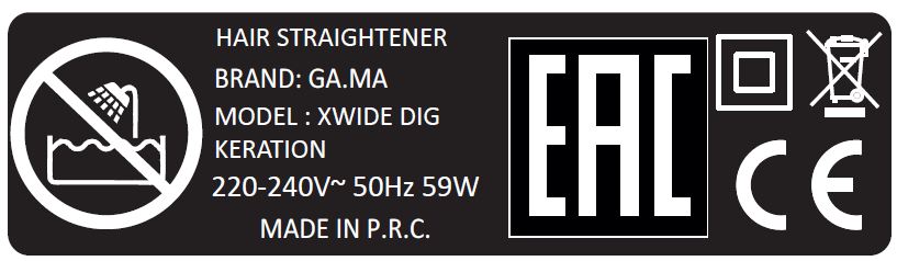 GAMA GI3032 - X-Wide Digital Keration Haarglätter für volles Haar