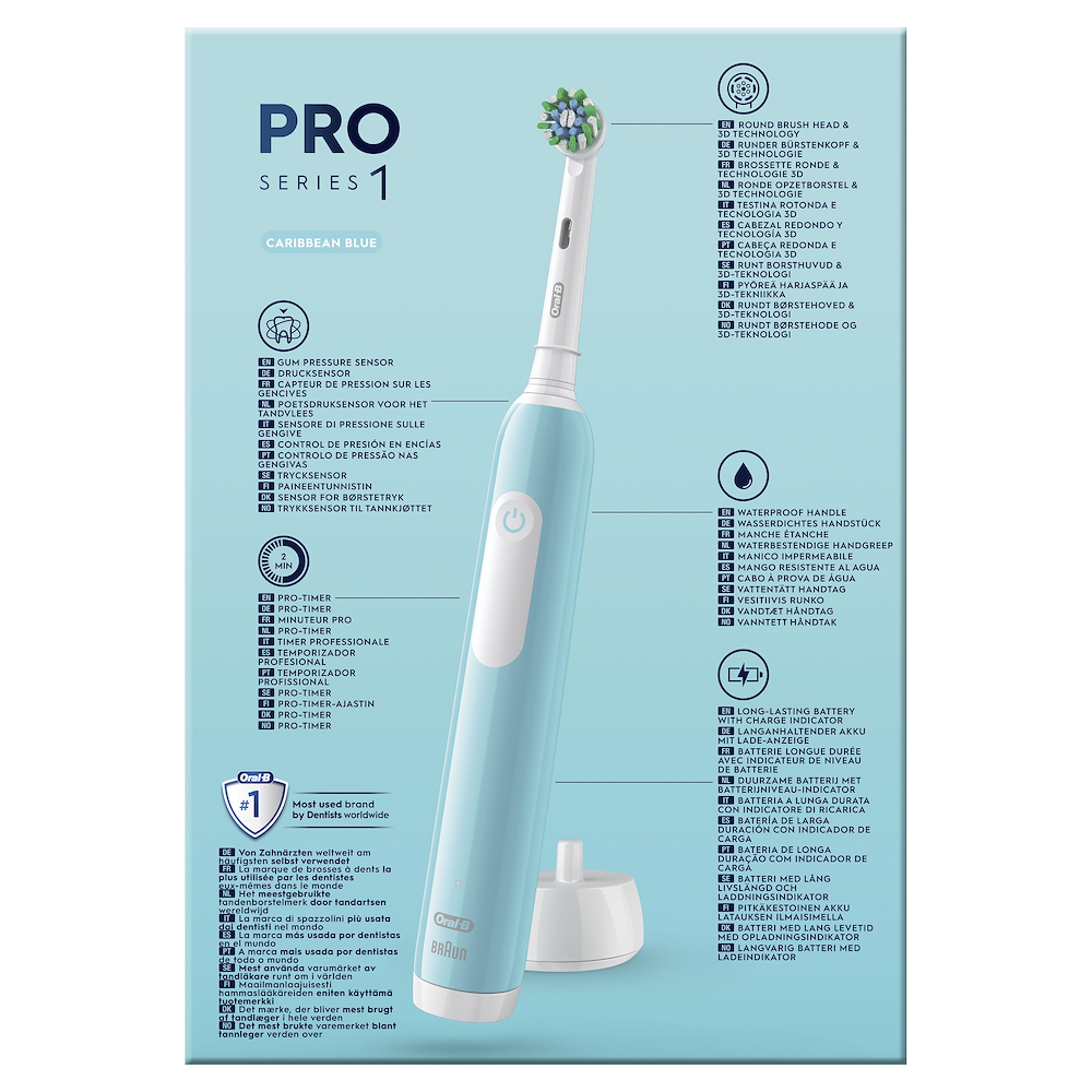ORAL-B PRO1DUOBLACKBLU - Oral-B Pro 1 Duo Elektrische Zahnbürste Schwarz/Blau