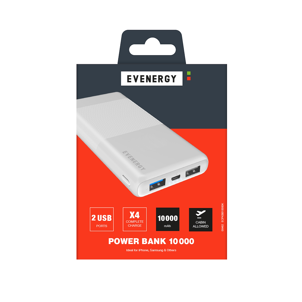 EVENERGY ECPKBB10000K - Kompakte Powerbank 10000mAh