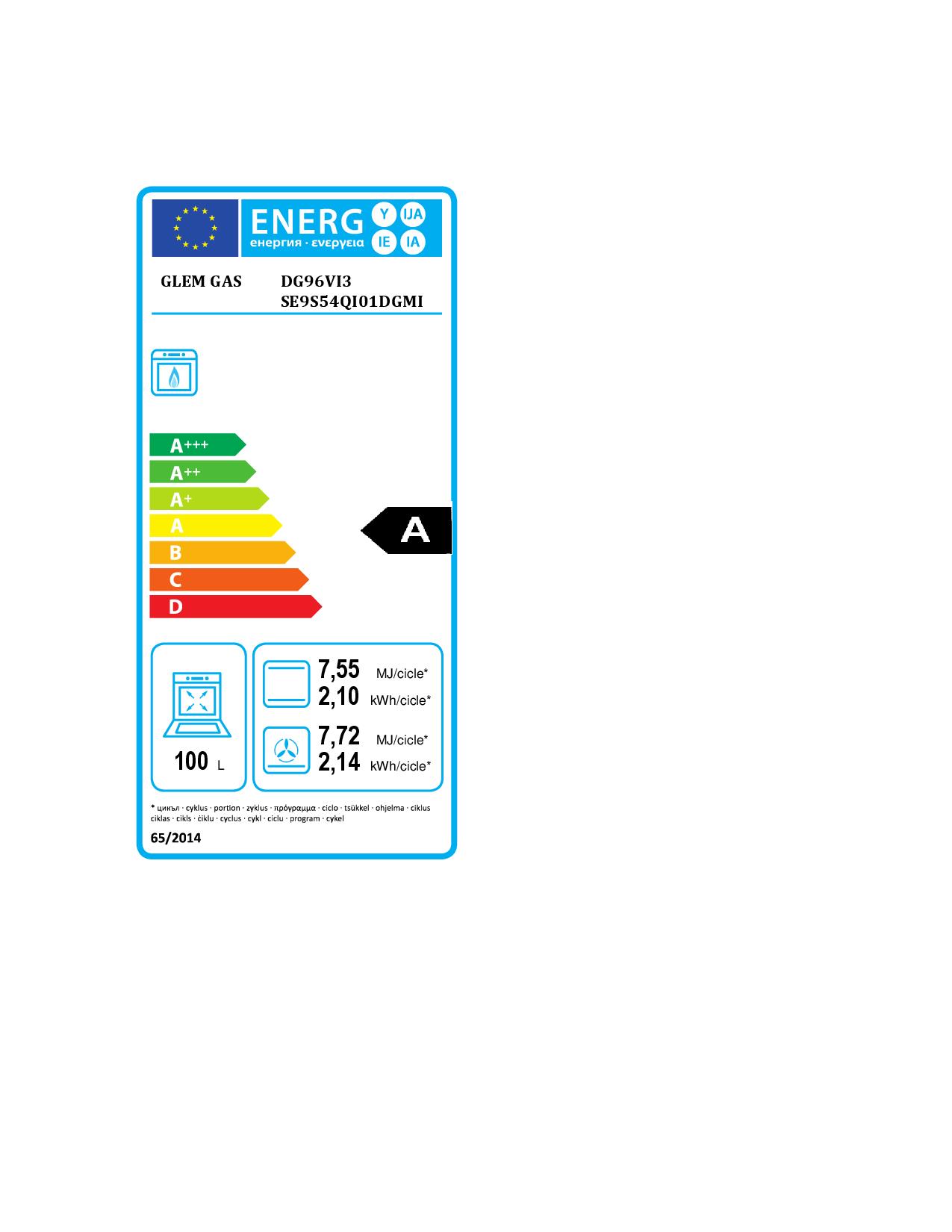 GLEM GAS DG96VI3 - 90CM Küchenherd mit Gas und Grill