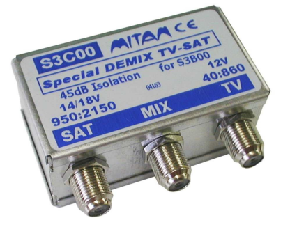 MITAN MKIT25 - Mitan S3B00 + S3C00 – SAT/TV 12V terrestrisches Misch- und Demisch-Kit