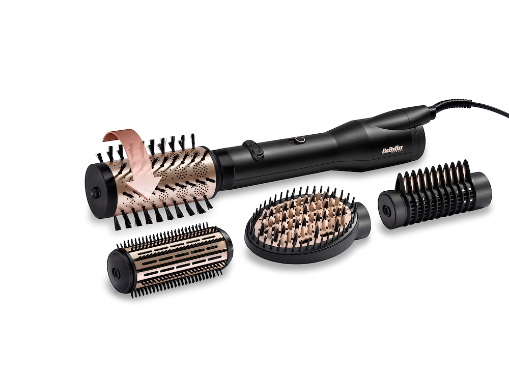 BABYLISS AS970E - Rotierende Haarbürste 650W mit Zubehör