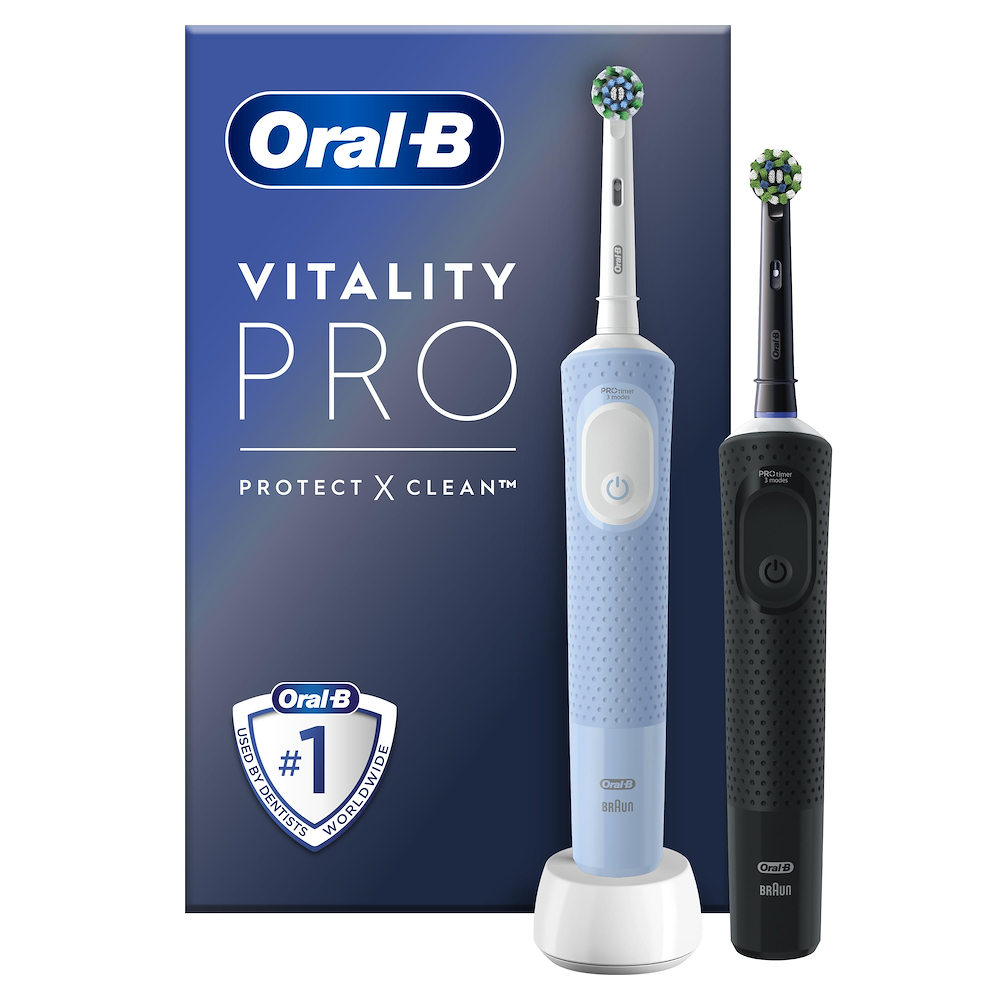 ORAL-B VITALITYPRODUOBLACKBLUE - Oral-B Vitality Pro Duo Elektrische Zahnbürste Schwarz/Blau