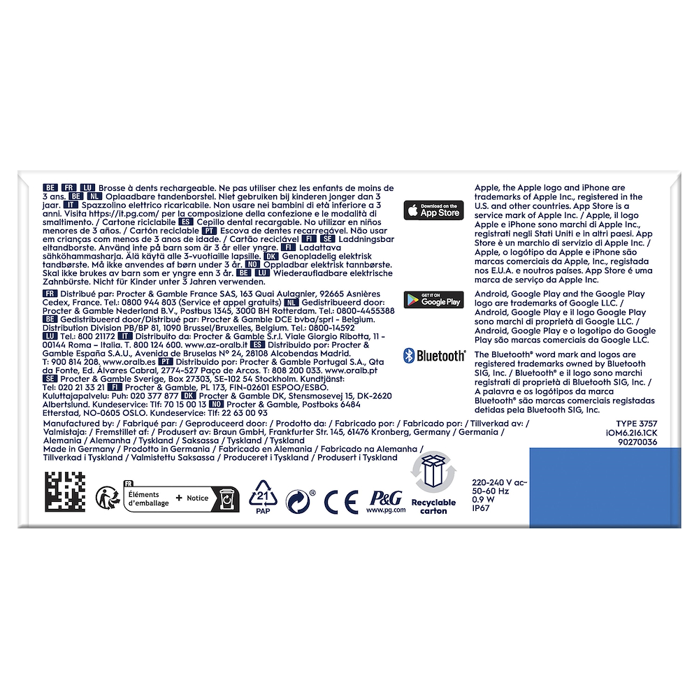 ORAL-B IO6SWHITE - Oral-B iO Series 6 Elektrische Zahnbürste Weiß