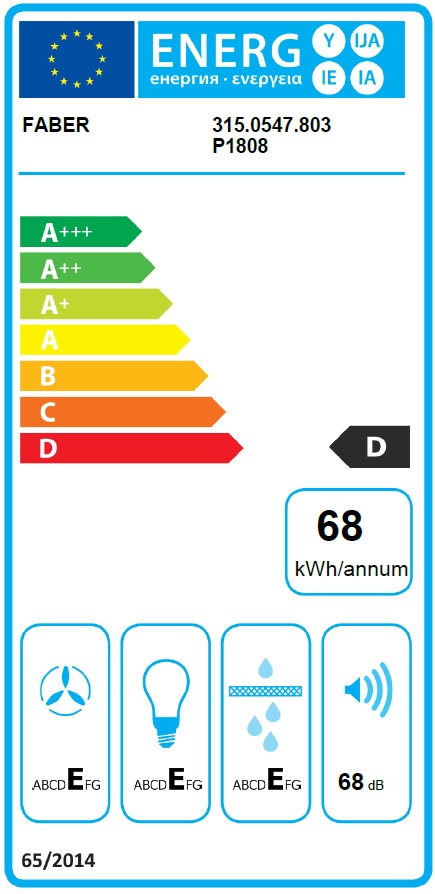 FABER 3150547818 - Wand-Dunstabzugshaube 60cm mit 3 Stufen