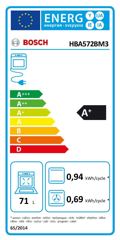 BOSCH HBA572BM3 - Multifunktionsofen Pirolitisch Air Fry