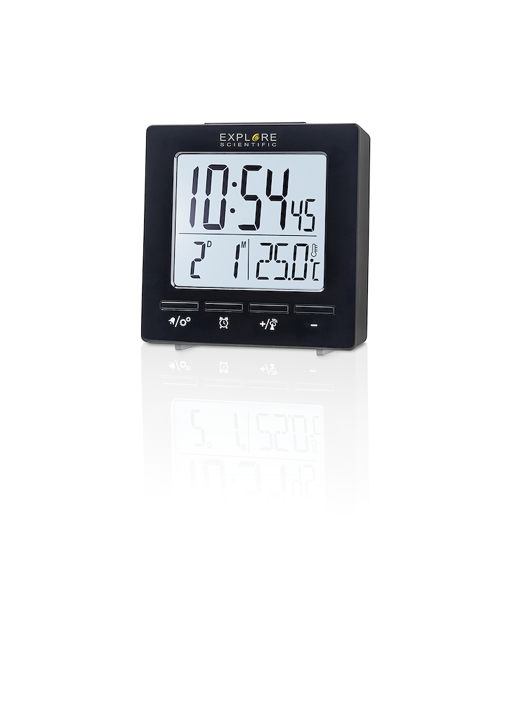 EXPLORE SCIENTIFIC RDC1005NERO - Digitale Uhr mit Snooze-Funktion