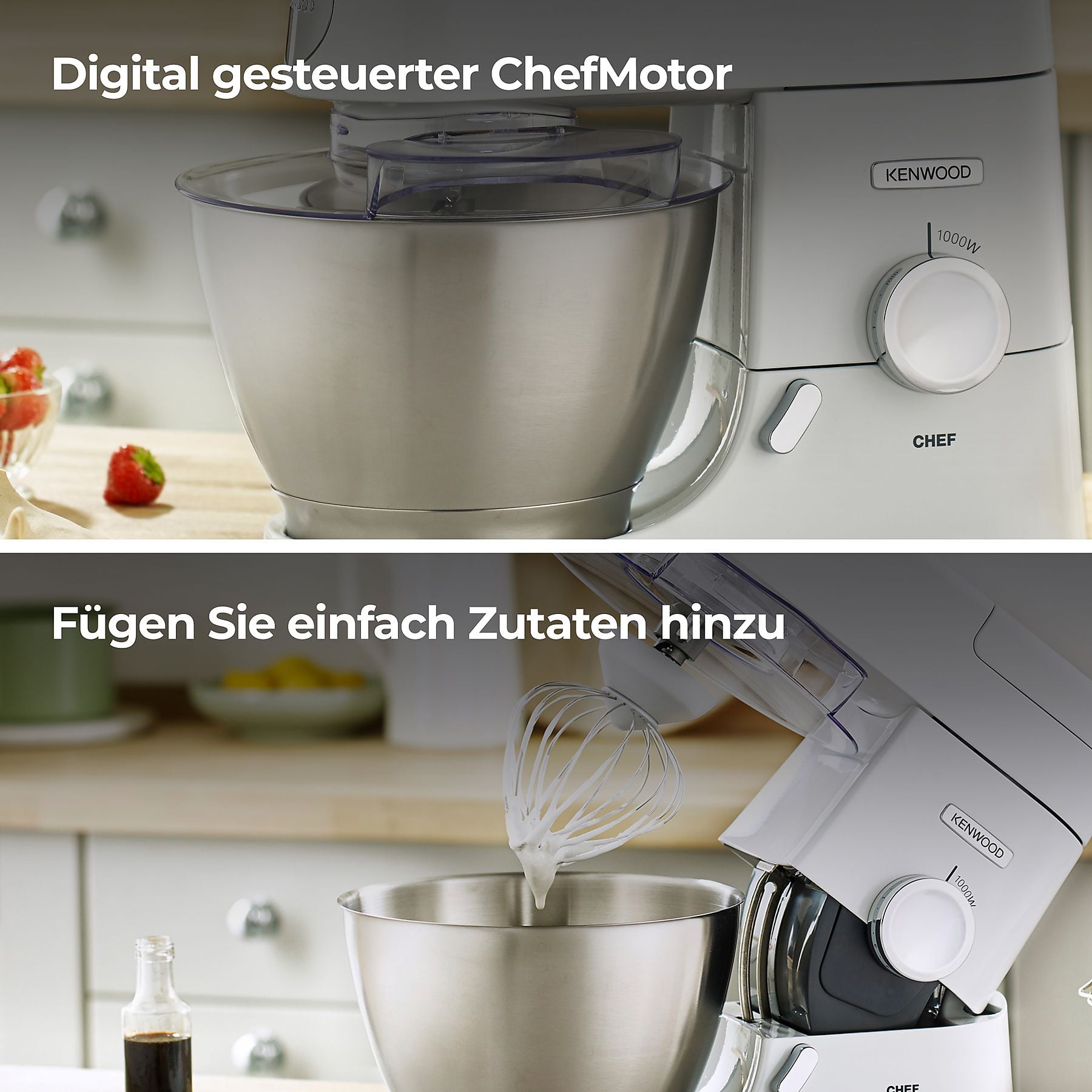 KENWOOD KVC3100W - Chef Küchenmaschine 4,6L Weiss + AT312B Zitruspresse